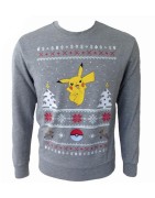 JERSEY NAVIDAD PIKACHU GRIS TALLA L