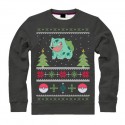 JERSEY NAVIDAD POKEMON GRIS OSCURO TALLA M