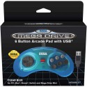 MANDO SEGA MEGA DRIVE MINI 6 BOTONES AZUL