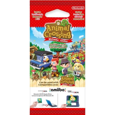 PACK 3 TARJETAS AMIIBO ANIMAL CROSSING NEW LEAF