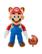 FIGURA ARTICULADA RACCOON MARIO 10 CM & SUPER HOJA