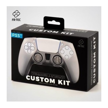 FUNDA SILICONA TRANSPARENTE+GRIPS+PEGATINA TOUCHPAD