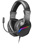 AURICULARES MARS GAMING MH122 BLACK ULTRA LIGEROS SIMPLE Y DOBLE ILUMINACION FRGB