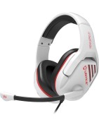 AURICULARES CON MICRO UNYKA NOVA GPRO 2.1 WHITE MICROFONO ABATIBLE JACK 3.5mm MANDO DE CONTROL DE VOLUMEN Y MICRO